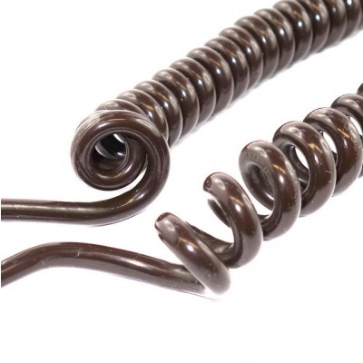 Spiralkabel 2x0.75mm2 PVC braun