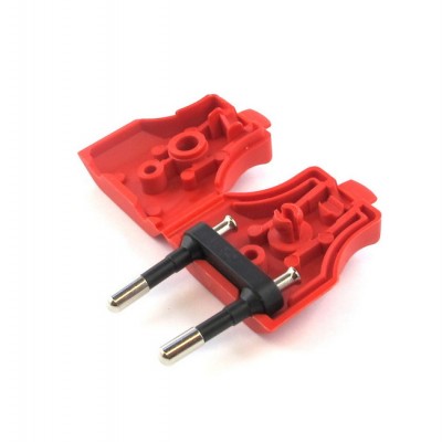 Eurostecker für Flachkabel rot