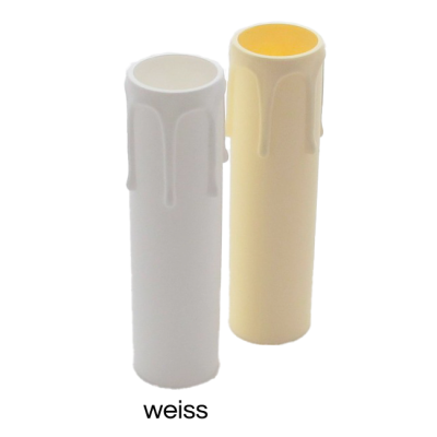 Kerzenhülse für E14-Fassung Lg. 105mm weiss