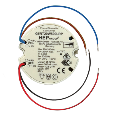 LED Driver 500mA 12.5-21W dimmbar