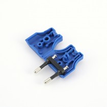 Eurostecker für Rundkabel blau