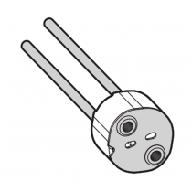 Niederspannungs-Halogenfassung G4-6,35 Litze=6,5cm
