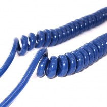 Spiralkabel 2x0.75mm2 PVC blau