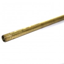 Rohr mit Endgew.M10x1 Lg.50cm Messing roh