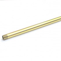 Rohr mit Endgew. 1/4" Messing zaponiert Lg. 1m