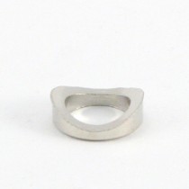 Messingring ohne Gew, D 14x5mm, Loch-D 10,2mm, vernickelt