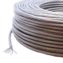 Kabel rund 6x0.75mm2 transparent mit Stahlseele Zuschnitt/m