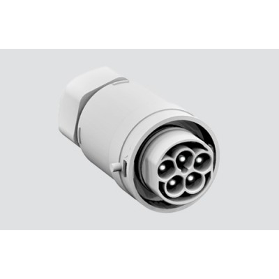 Schnellverbinder IP66/67 4P+T Steckerteil grau