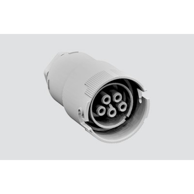 Schnellverbinder IP66/67 4P+T Buchsenteil Einbau schwarz