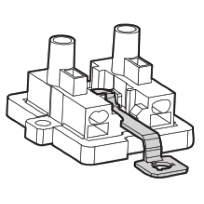 Leuchtenklemme 2P+T schraub-steckbar mit Erdungsblock