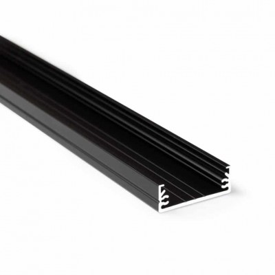 Aluprofil Extended 2m schwarz eloxiert