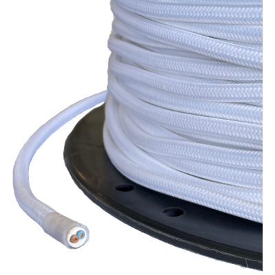 Textilkabel TDLR 2x0.75mm2 weiss 50m