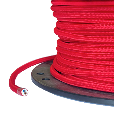 Textilkabel TDLR 2x0.75mm2 rot 50m