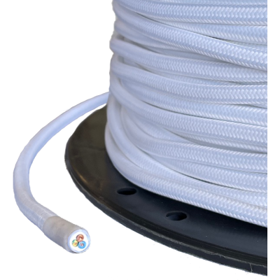 Textilkabel TDLR 3x0.75mm2 weiss 50m