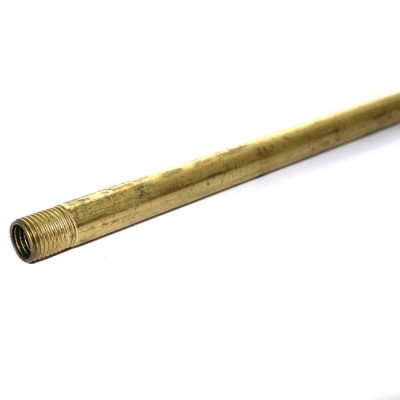 Rohr mit Endgew.M10x1 Lg.50cm Messing roh