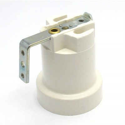 Lampenfassung E27 glatt mit angebautem Winkel