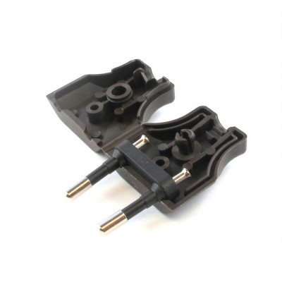 Eurostecker für Rundkabel braun