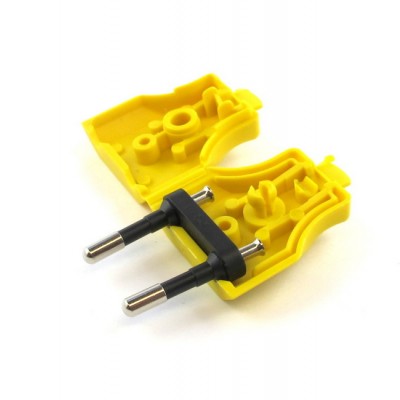 Eurostecker für Flachkabel gelb