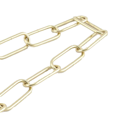 Kette Eisen messingfarbig vernickelt + zaponiert 100cm
