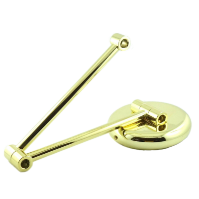 Swing Arm Lg. 400mm Eisen vermessingt mit Wandabdeckung u. Bügel