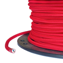 Textilkabel TDLR 2x0.75mm2 rot 50m