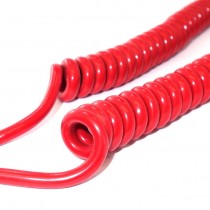 Spiralkabel 2x0.75mm2 PVC rot