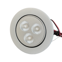LED Einbaudownlight rund 3x3W, 40° Linse, ww