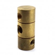 Bridge-Gelenke aus Messing D:25xh.60mm 2 x Gew. M10x1 1xM13x1