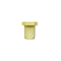 Nippel Gew.M10x1, Länge 12mm, gefräst, weiss