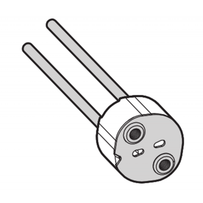 Niederspannungs-Halogenfassung G4-6,35 Litze=6,5cm