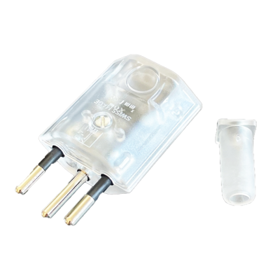 Stecker Typ 12 2P+T, transparent