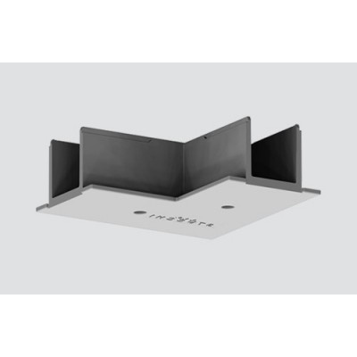 Einbauabdeckung für L-Verbinder weiss