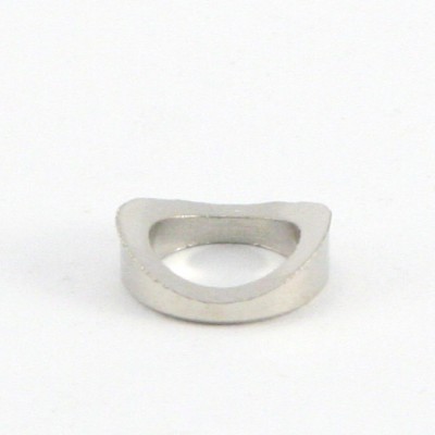 Messingring ohne Gew, D 14x5mm, Loch-D 10,2mm, vernickelt