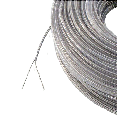 Kabel rund 2x0.75mm2 transparent Ø4.7mm Zuschnitt