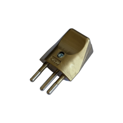 Stecker Typ 12 2P+E gold