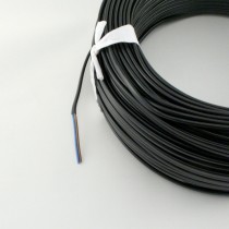 Kabel flach 2x0.75mm2 schwarz 100m