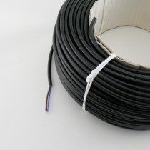Kabel rund 2x0.75mm2 schwarz 100m