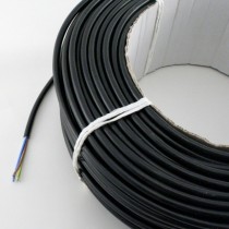 Kabel rund 3x0.75mm schwarz 100m