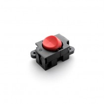 Einbauwippschalter schwarz, Knopf rot