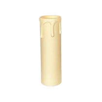 Kerzenhülse für E14-Kerzenfassung mit Tropfen Lg. 85mm elfenbein