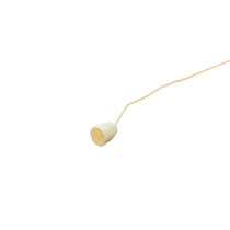 Kordel (Zugschnur) starr mit Knopf konisch, Lg. 19 cm weiss