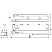 LED Driver In-Track 300-1050mA 42W grau