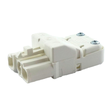 Connection socket 2P+T white dismantled