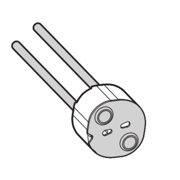 Niederspannungs-Halogenfassung G4-6,35 Litze=12cm