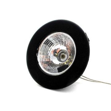 Low-voltage recessed light G4 max. 20W rigid with black glass