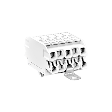 5-pole Luminaire Connector with “double decker” grounding bracket