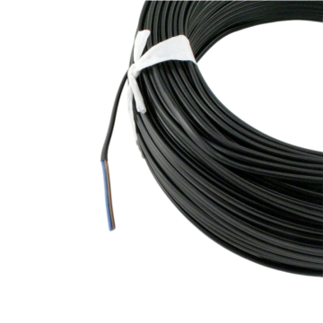 Cable flat 2x0.75mm2 black 100m