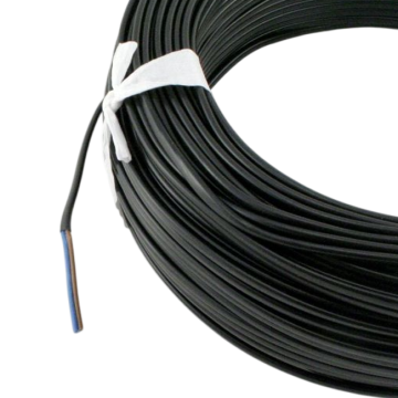 Kabel flach 2x0.75mm2 schwarz 100m