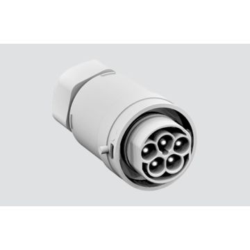 Quick connector IP66/67 4P+T plug part gray