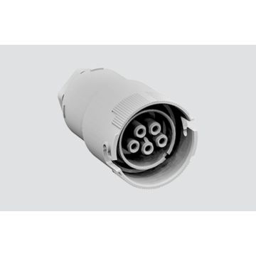 Quick connector IP66/67 4P+T socket part installation gray